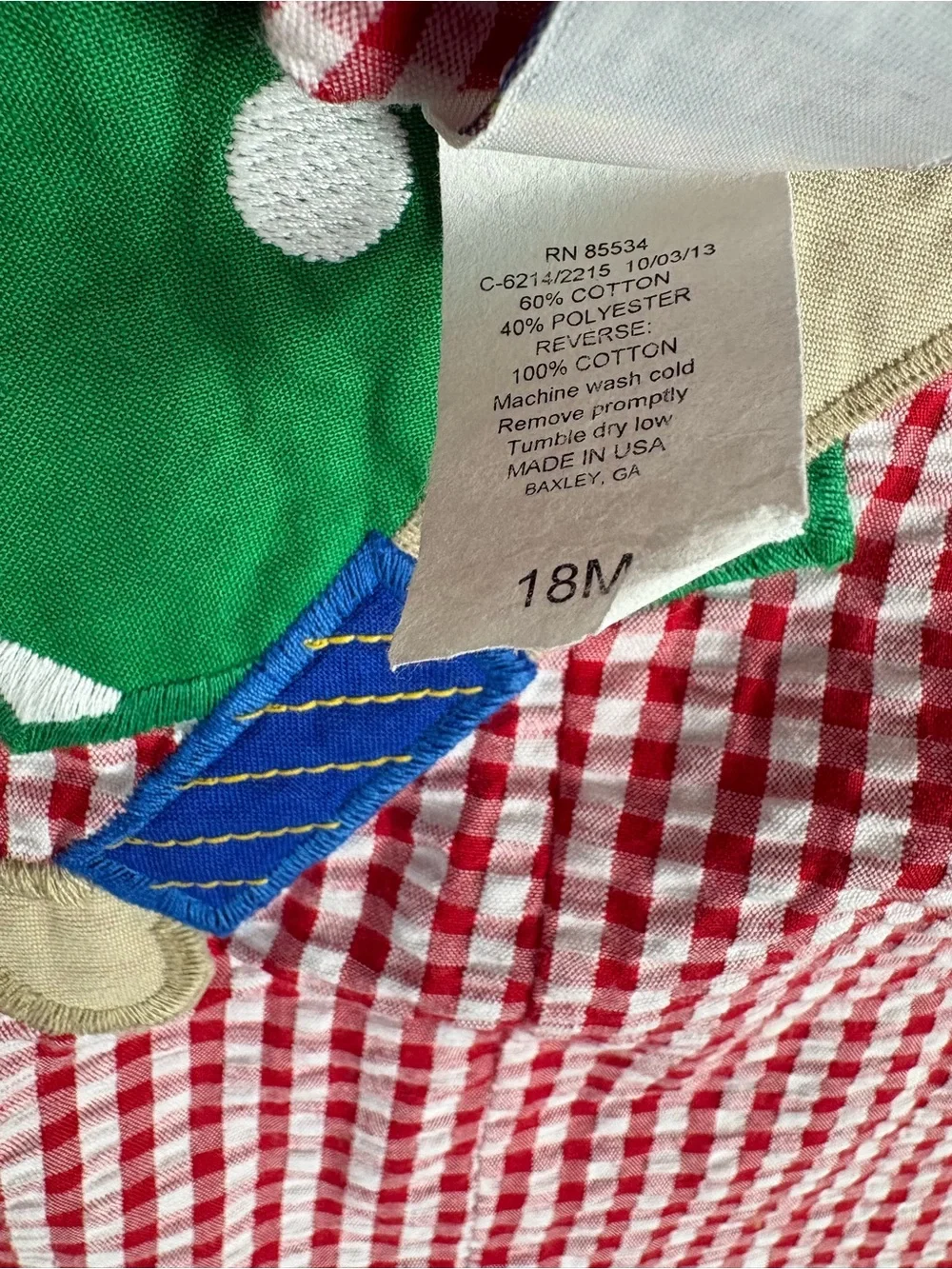 The Bailey Boys 18M Seersucker Reversible Romper Preppy Southern